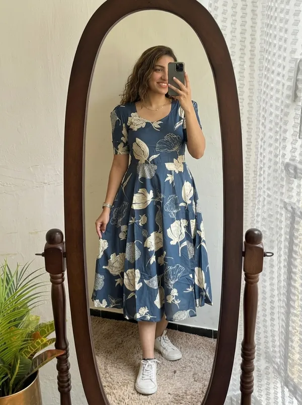 Blue_Rayon_Dress_For_Women
