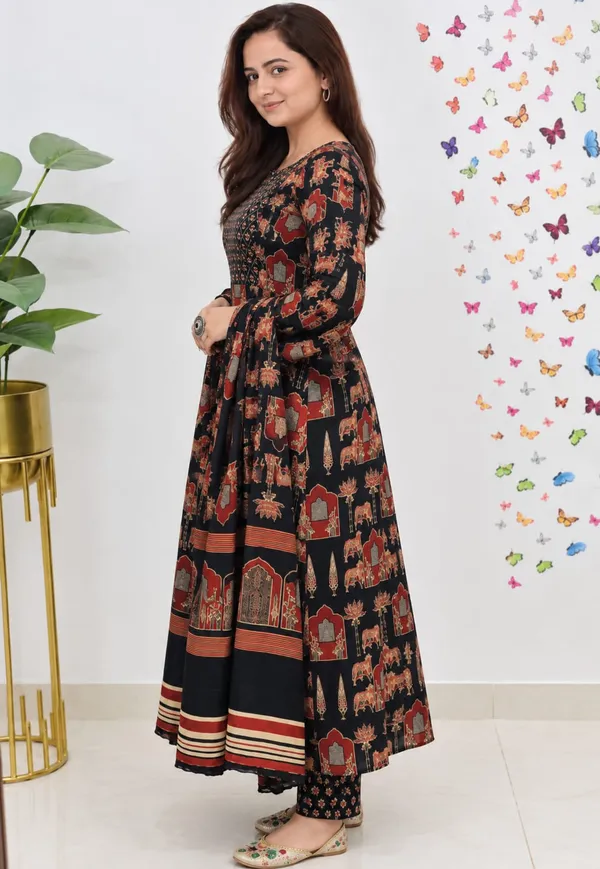 Black_Printed_Anarkali_Kurta_Set_for_Women
