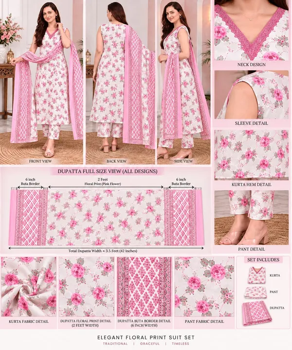 Pink_Floral_Printed_Kurta_Set_For_Women