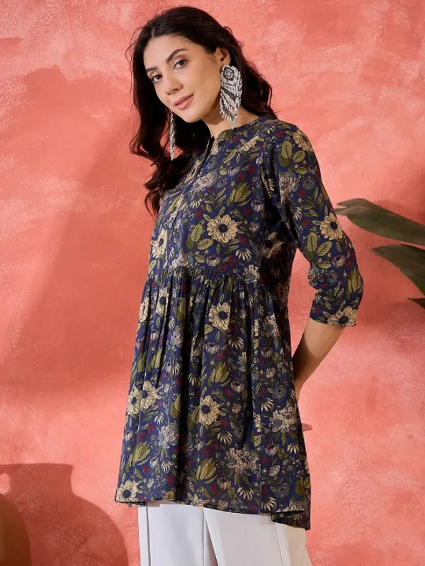Navy_Blue_Cotton_Top_For_Women