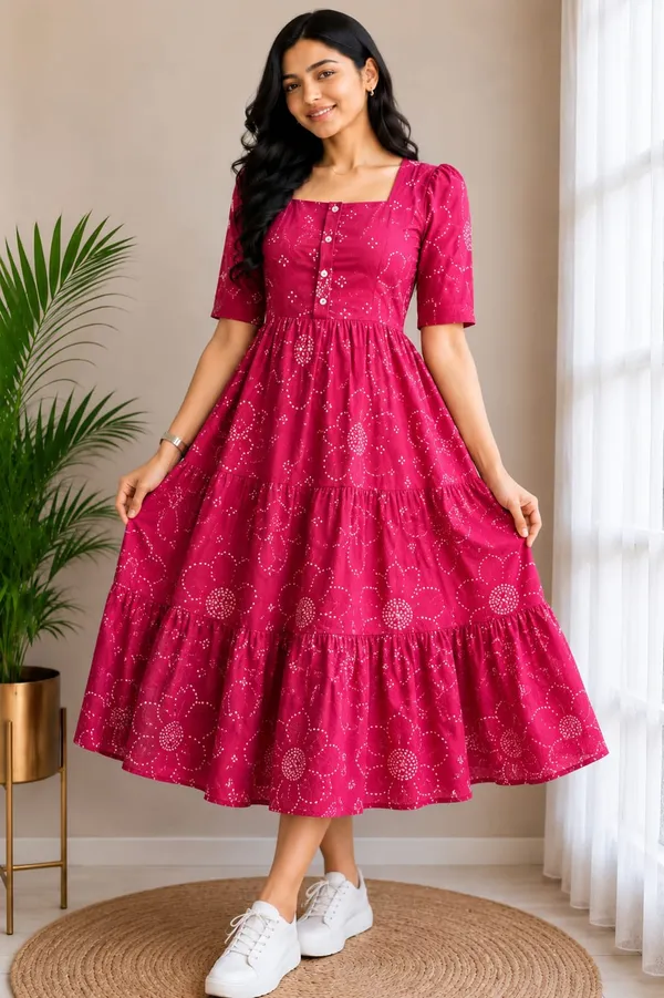 Pink_Cotton_Dress_For_Women