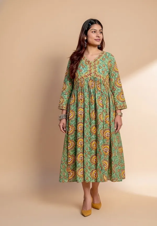 Green_Printed_Flared_Anarkali_Dress_for_Women