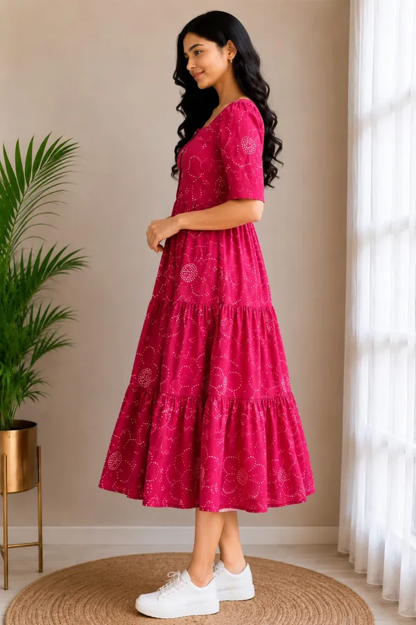 Pink_Cotton_Dress_For_Women