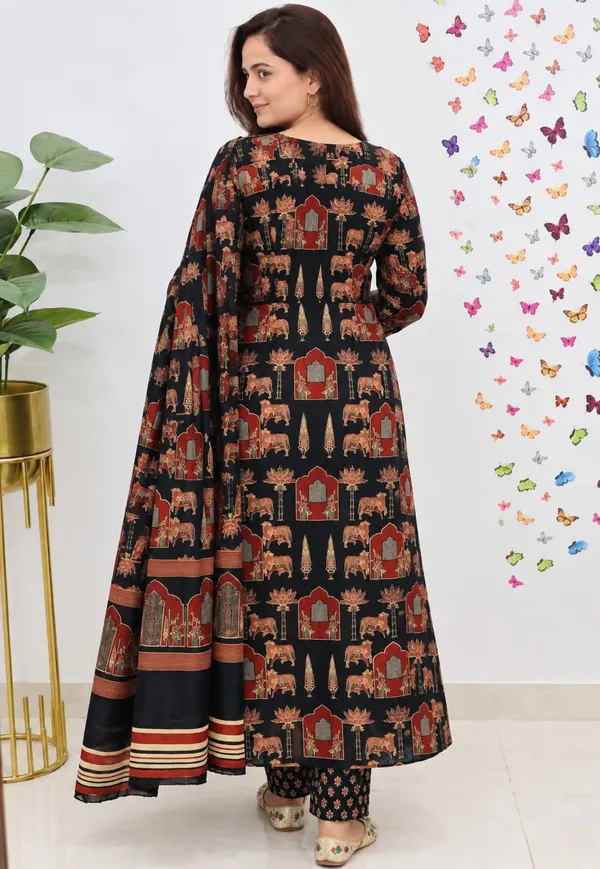 Black_Printed_Anarkali_Kurta_Set_for_Women