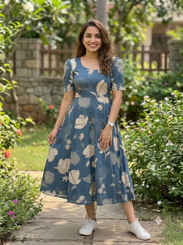 Blue_Rayon_Dress_For_Women