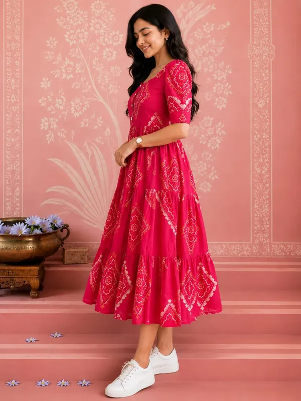 Pink_Cotton_Dress_For_Women