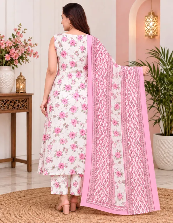 Pink_Floral_Printed_Kurta_Set_For_Women