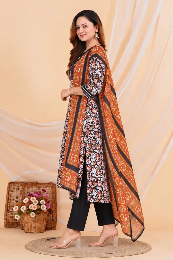 Black_Printed_Straight_Kurta_Set_For_Women