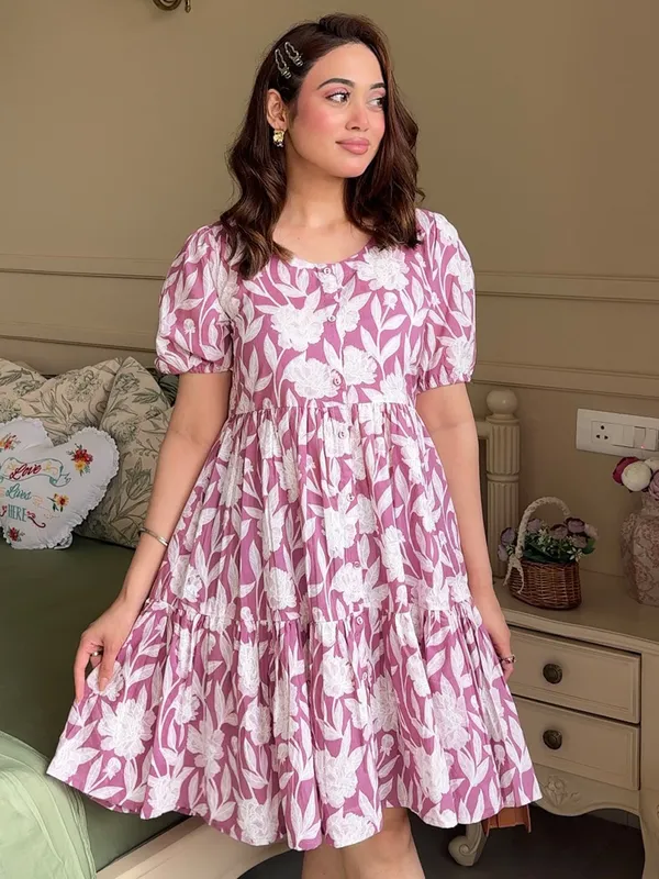 Pink_Cotton_Dress_For_Women