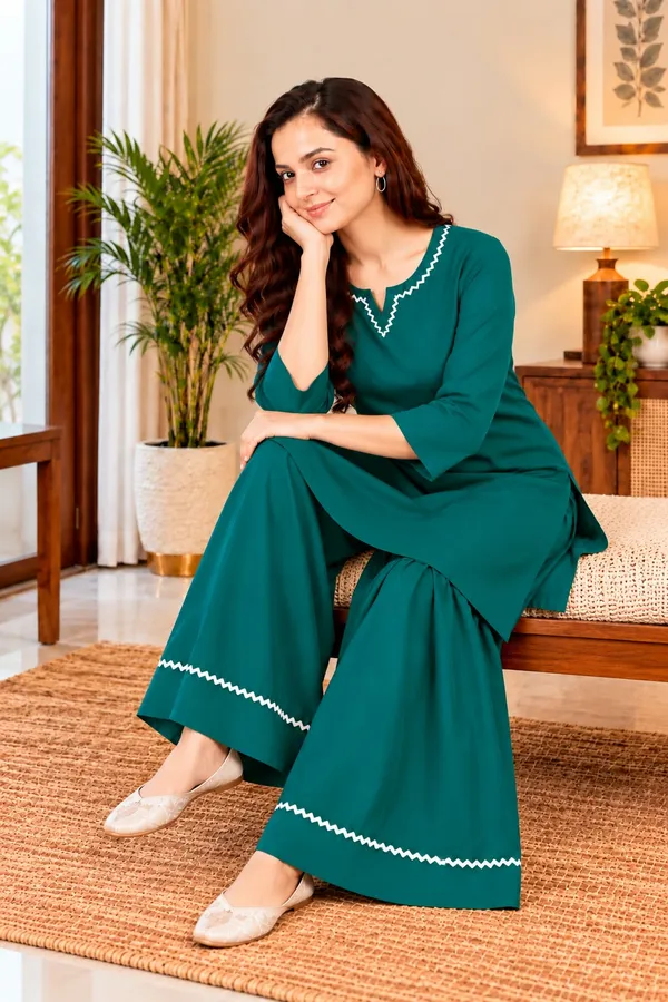 Teal_Straight_Kurta_Palazzo_Set_for_Women