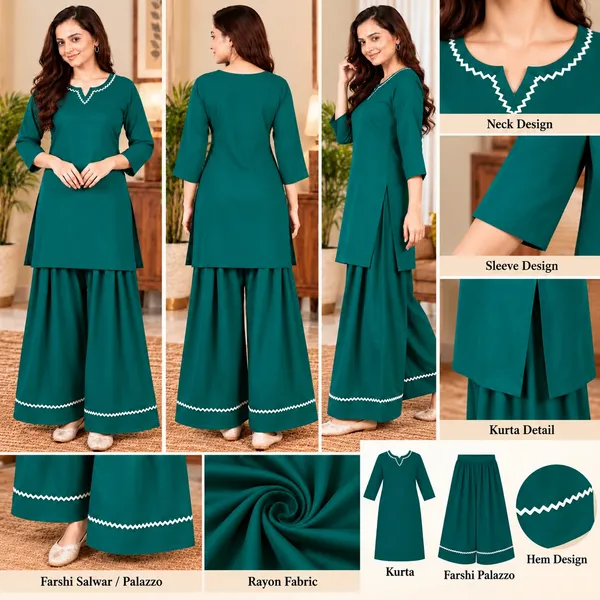 Teal_Straight_Kurta_Palazzo_Set_for_Women