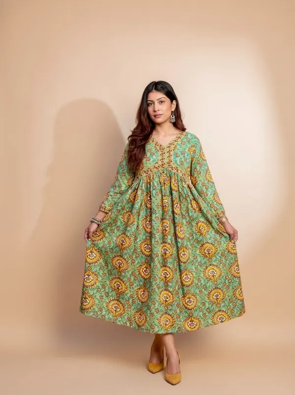 Green_Printed_Flared_Anarkali_Dress_for_Women