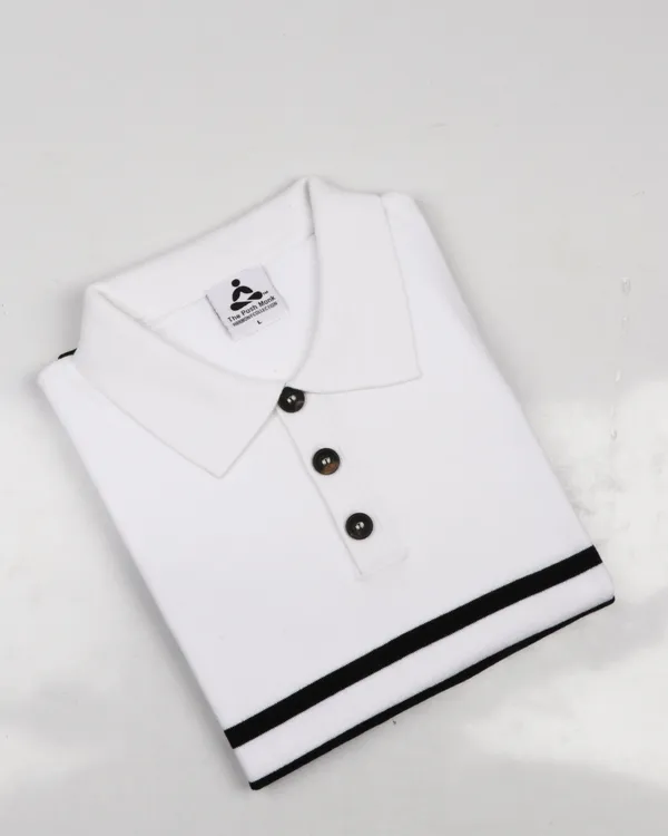 Black-White_Cotton_Nautical_Striped_Flat_Knit_Polo_T-Shirt_For_Men