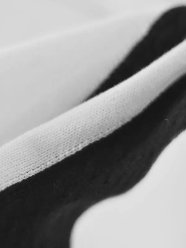 White_Cotton_Retro_Striped_Flat_Knit_Polo_T-Shirt_For_Men