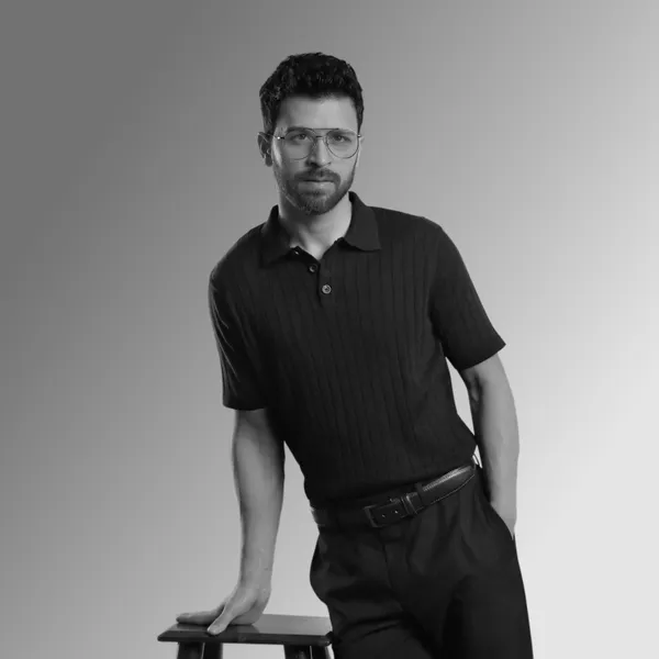 Black_Cotton_Ribbed_Flat_Knit_Polo_T-Shirt_For_Men