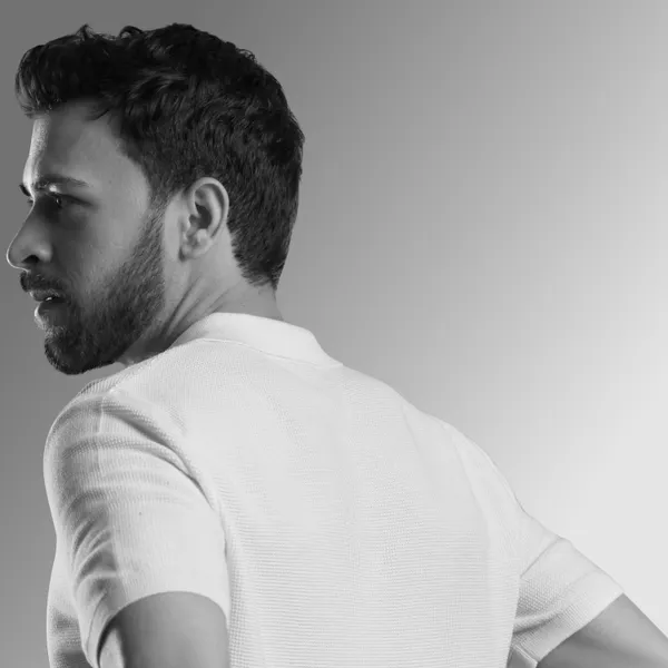White_Cotton_Minimalist_Textured_Flat_Knit_Polo_T-Shirt_For_Men