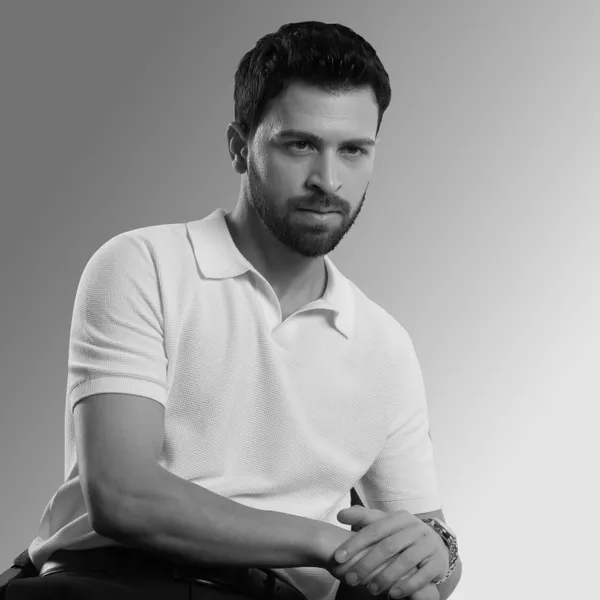 White_Cotton_Minimalist_Textured_Flat_Knit_Polo_T-Shirt_For_Men