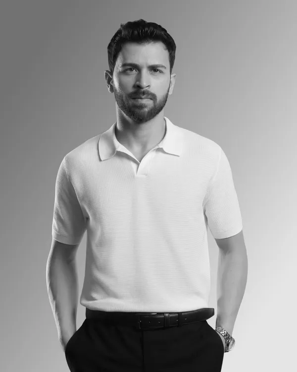 White_Cotton_Minimalist_Textured_Flat_Knit_Polo_T-Shirt_For_Men
