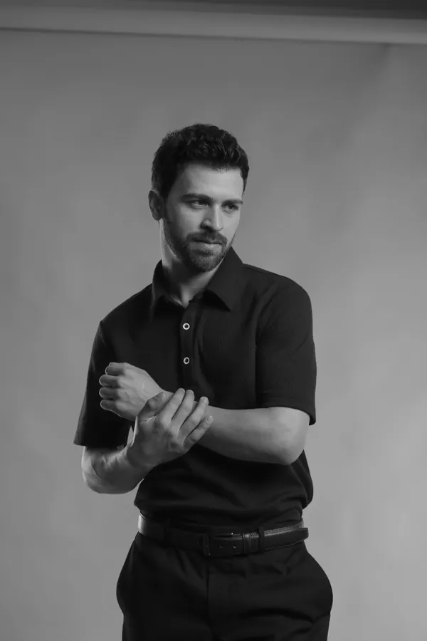 Black_Polyester_Textured_Performance_Polo_T-Shirt_For_Men