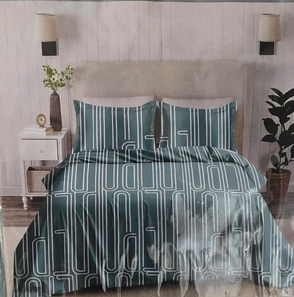 Dark_Green_Cotton_Double_Bedsheet_For_Bedroom