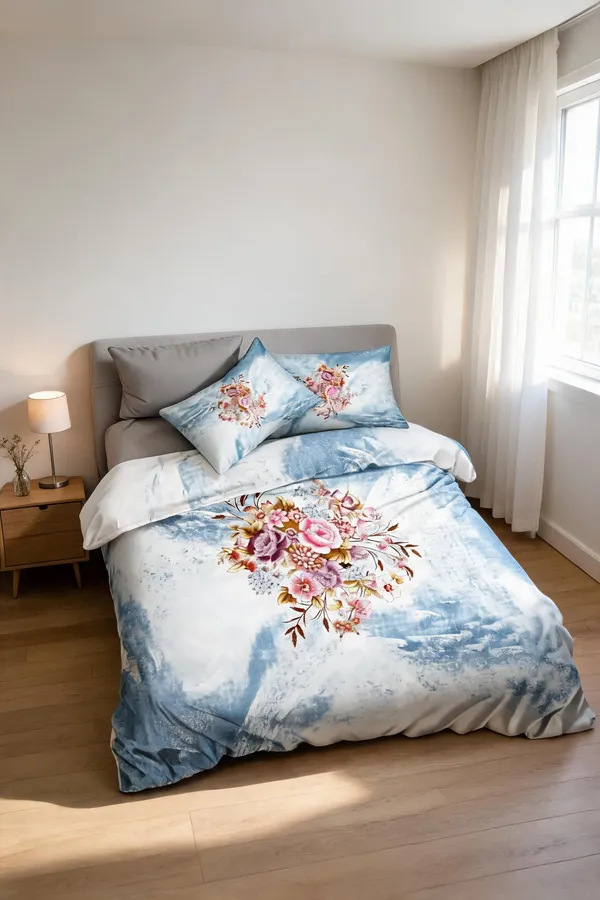 Blue_Cotton_Super_King_Double_Bedsheet_For_Bedroom