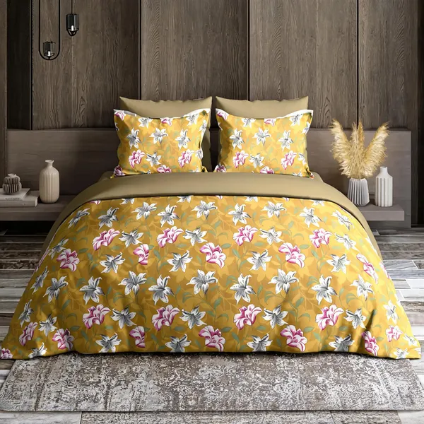 Mustard_Cotton_Super_King_Double_Bedsheet_For_Bedroom