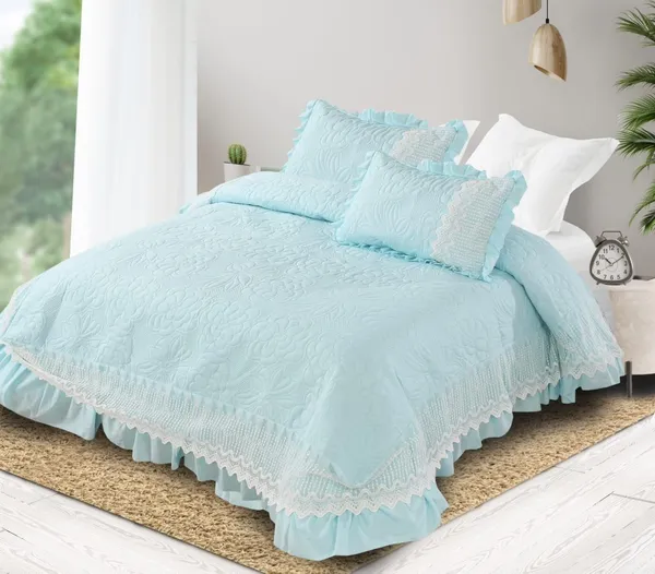 Aqua_Cotton_Lace_Bed_Cover_For_Bedroom