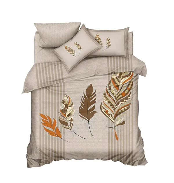 Beige_Cotton_Super_King_Double_Bedsheet_For_Bedroom