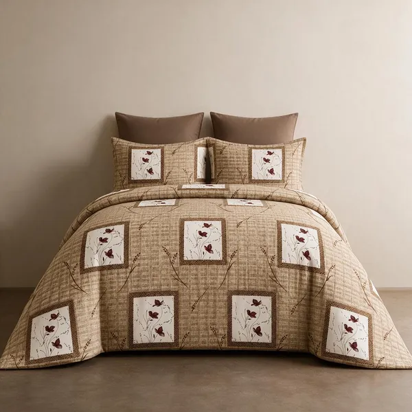 Beige_Cotton_Super_King_Double_Bedsheet_For_Bedroom