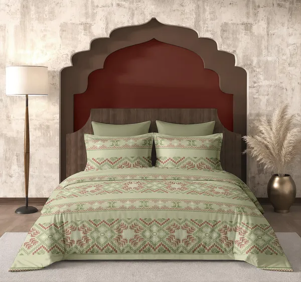 Green_Cotton_Super_King_Double_Bedsheet_For_Bedroom