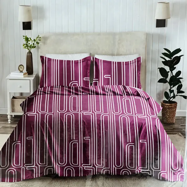 Maroon_Cotton_Double_Bedsheet_For_Bedroom