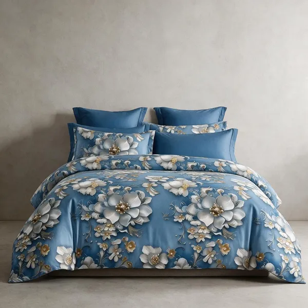 Blue_Cotton_Double_Bedsheet_For_Bedroom