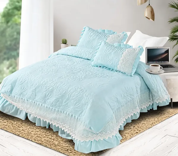 Aqua_Cotton_Lace_Bed_Cover_For_Bedroom