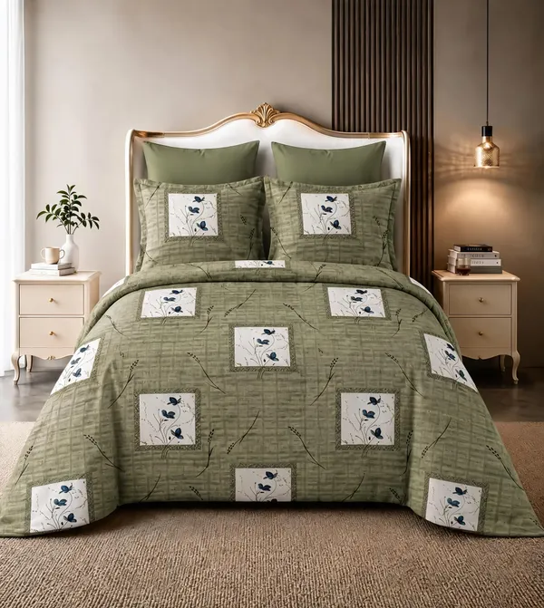 Green_Cotton_Super_King_Double_Bedsheet_For_Bedroom
