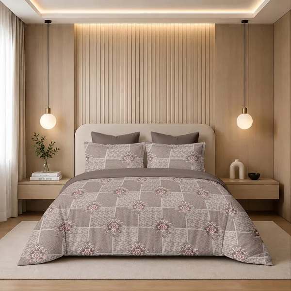 Taupe_Cotton_Super_King_Double_Bedsheet_For_Bedroom