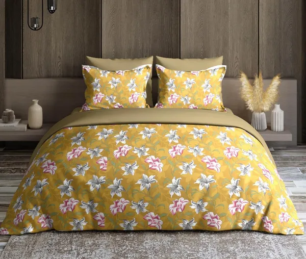 Mustard_Cotton_Super_King_Double_Bedsheet_For_Bedroom