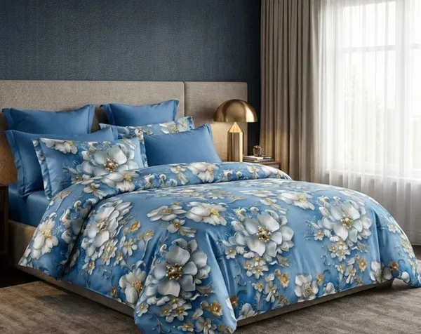 Blue_Cotton_Double_Bedsheet_For_Bedroom