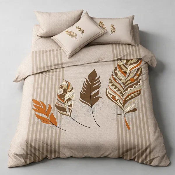 Beige_Cotton_Super_King_Double_Bedsheet_For_Bedroom