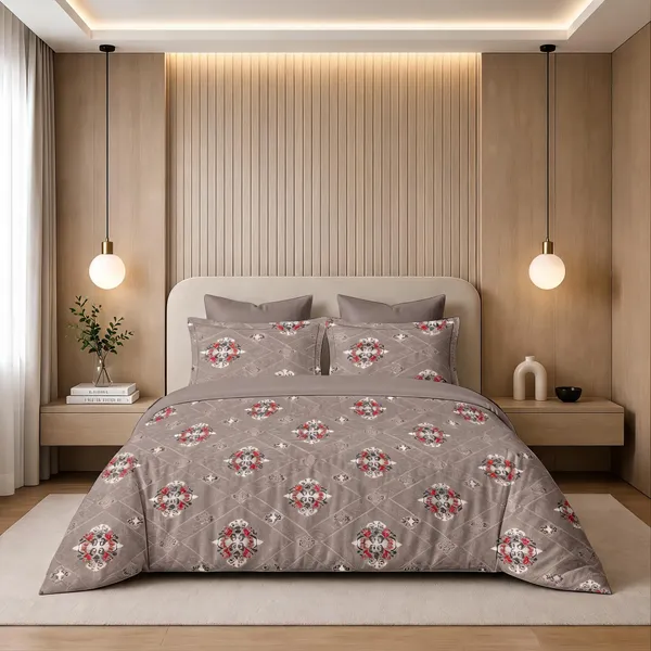 Taupe_Cotton_Super_King_Double_Bedsheet_For_Bedroom