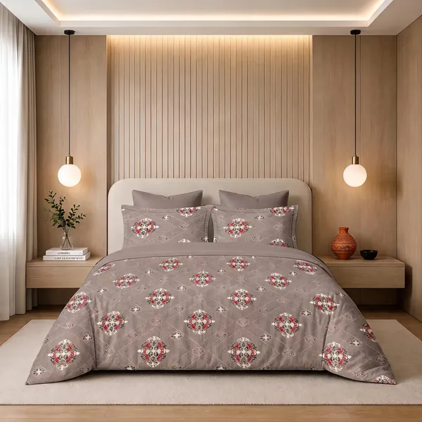 Taupe_Cotton_Super_King_Double_Bedsheet_For_Bedroom