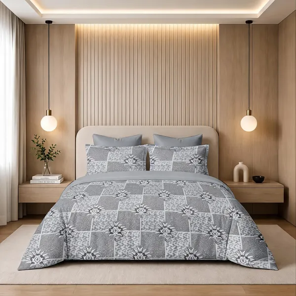 Grey_Cotton_Super_King_Double_Bedsheet_For_Bedroom