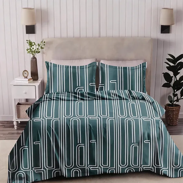 Dark_Green_Cotton_Double_Bedsheet_For_Bedroom