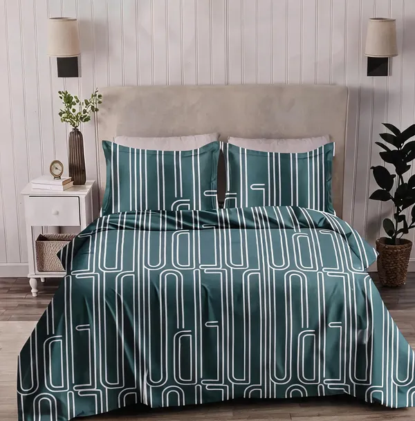 Dark_Green_Cotton_Double_Bedsheet_For_Bedroom