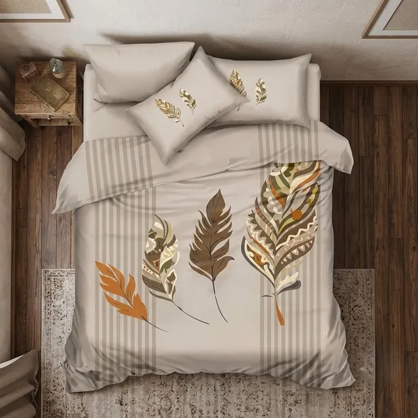 Beige_Cotton_Super_King_Double_Bedsheet_For_Bedroom