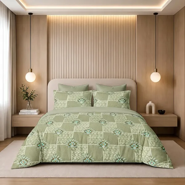 Green_Cotton_Super_King_Double_Bedsheet_For_Bedroom