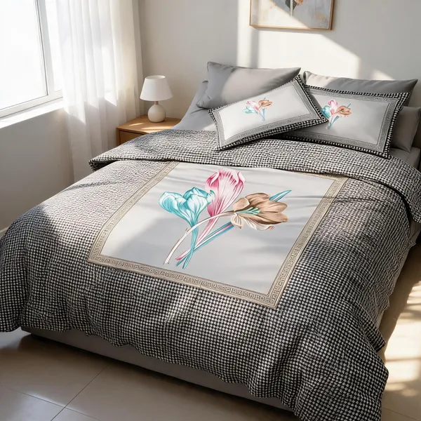 Grey_Cotton_Super_King_Double_Bedsheet_For_Bedroom
