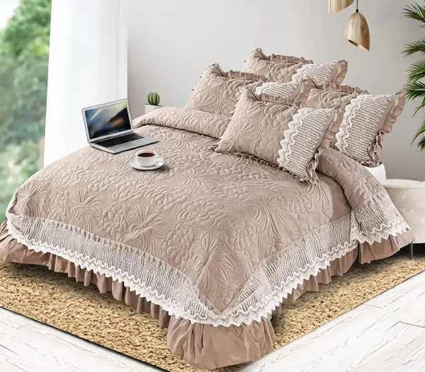 Beige_Cotton_Lace_Bed_Cover_For_Bedroom