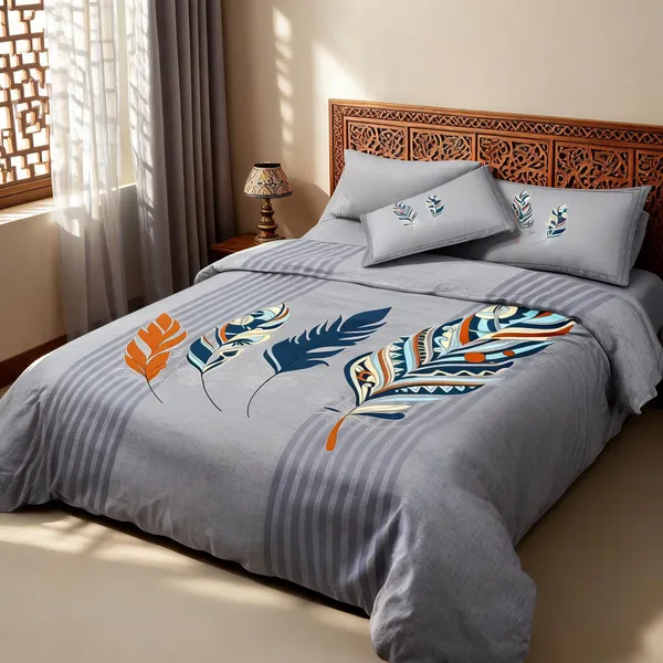 Grey_Cotton_Super_King_Double_Bedsheet_For_Bedroom