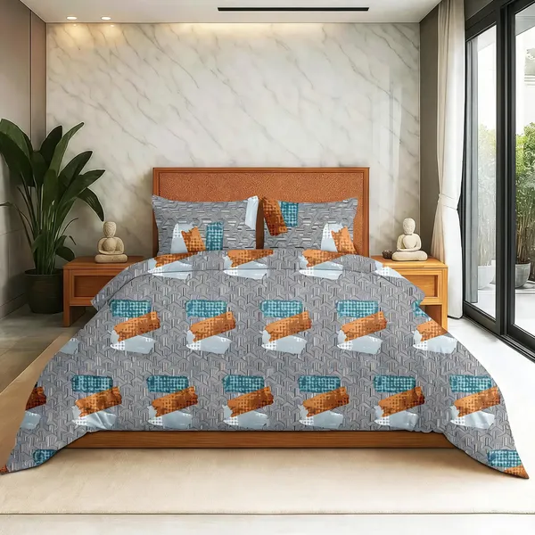 Grey_Cotton_Double_Bedsheet_For_Bedroom