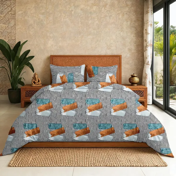 Grey_Cotton_Double_Bedsheet_For_Bedroom